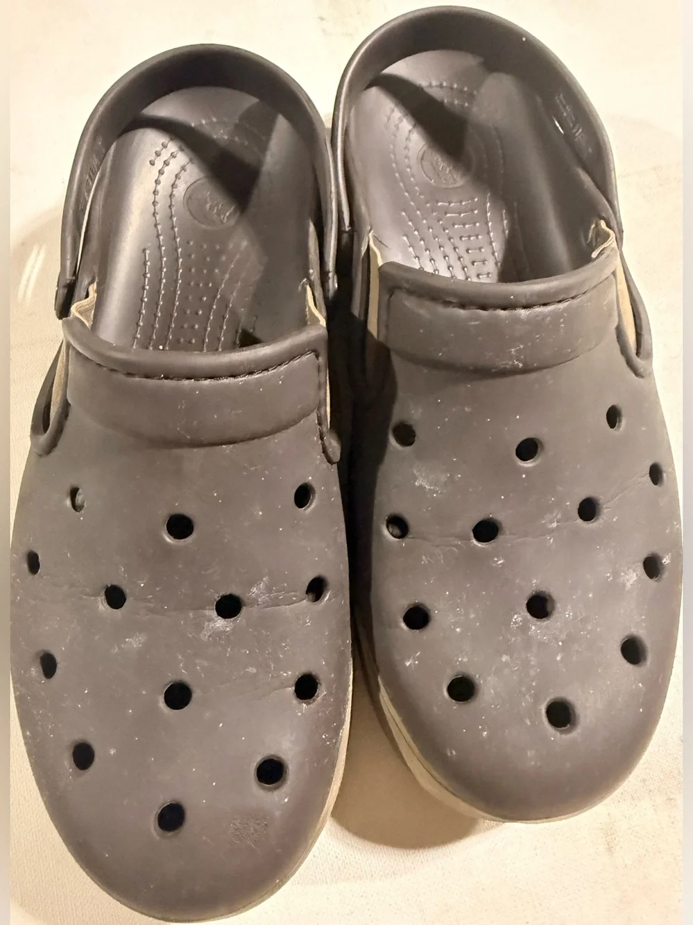 CROCS Light Gray Slip-Resistant Foam Clog Sole